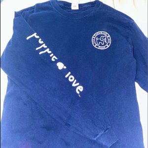 NAVY BLUE PUPPY LOVE ASTRONAUT LONG SLEEVE